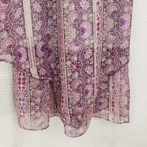 American Eagle Dress Boho Maxi Dress Floral Flowy Dress size Medium Hippie - Picture 3 of 7